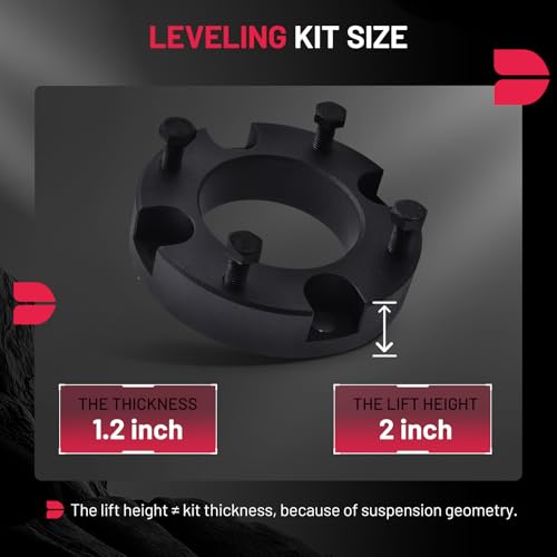 BDFHYK 2.0 inch Front Leveling Kit Strut Spacers Compatible with Toyota Tundra 2WD /4WD 2007-2021, Compatible with Toyota Sequoia 2WD/4WD 2007-2021 by BDFHYK - Image 3