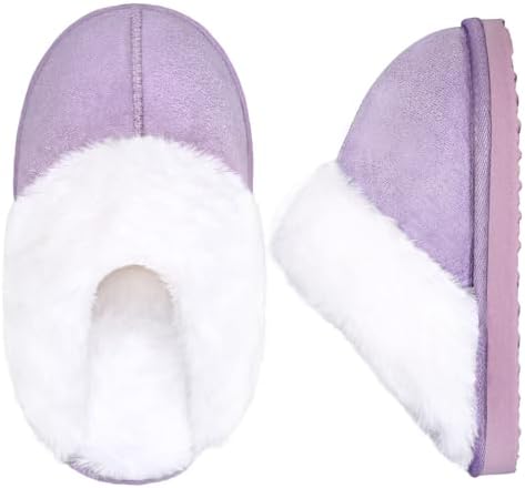 IceUnicorn Rutschfeste Mädchen Hausschuhe mit Memory Foam Warme Winter Pantoffeln für Kinder
