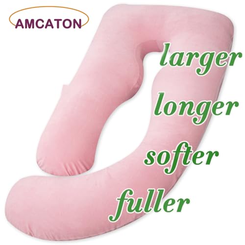 Image of 60 Inch Pregnancy Pillows for Sleeping (Pink)