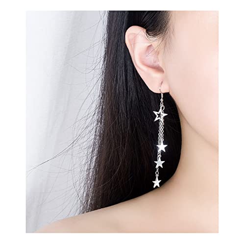 925 Sterling Silver Dangle Earrings with Charms Heart, Water drop, Moon, Star Long Drop Earring for Women Jewelry Gifts Hypoallergenic2