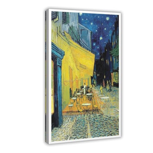 Impression sur toile terrasse de café de haute qualité 50x76 cm