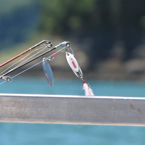 Fishingpepo Fishing Spoon Bait Perch Bait Jig Bait Fishing Tackle With Tweeter Hook Hard Metal Spoon Fishing Bait Weight Paddle (3 Size:0.25Oz/0.35Oz/0.49Oz) (6Pcs:2*(0.25Oz+0.35Oz+0.49Oz)) #TOP6