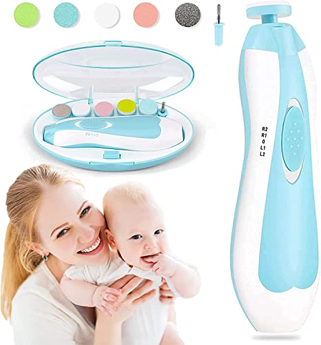 Baby Electric Nail File, 8 In 1 Safe Baby Nail Trimmer, Baby Nail Clippers With 6 Grinding Heads And Light, Baby Nail Care Kit For All Ages #TOP6