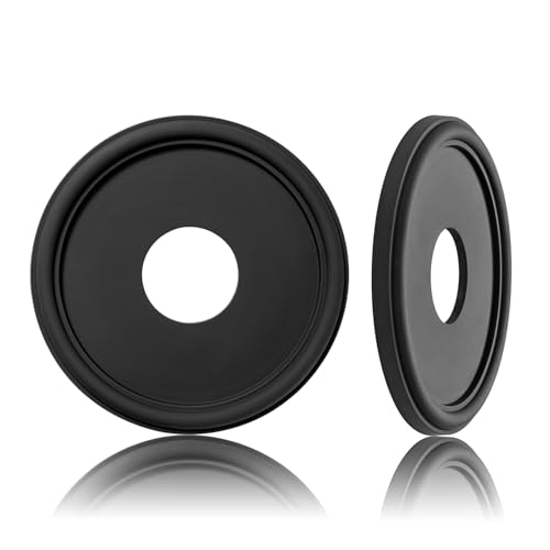 Image of Black Molded PU Ceiling Medallion, 13 inch OD x 4 inch ID x 1 inch P | For Light Fixtures And Ceiling Fans, Fits Canopies Up To 10.25 inch