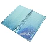 UKCOCO Mantel Desechable Rectangular 2 Piezas de Película de Aluminio Brillante, Color Azul Claro Puntos, 1.37x2.74 M para Decoración de Fiestas y Cumpleaños