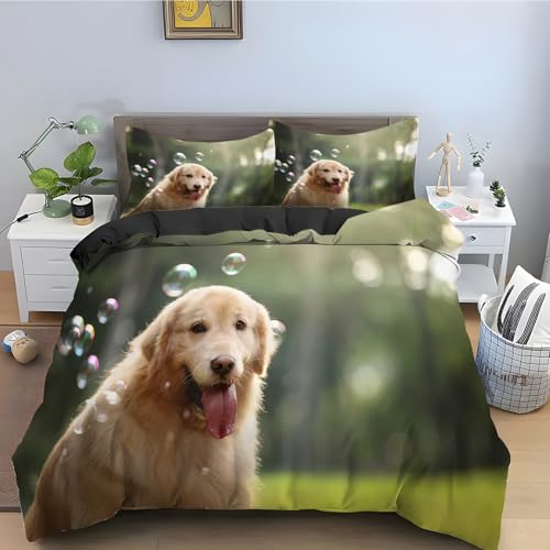 Housse couette microfibre douce 200x200 parure de lit animal kz3556 - 2