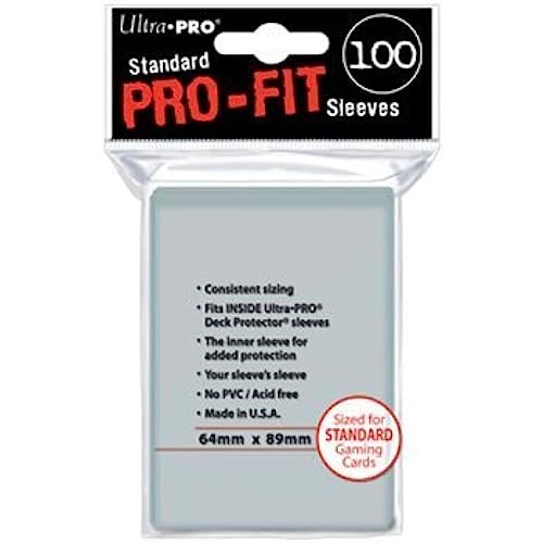 Ultra Pro 82712 - Standard Kartenhüllen, Pro-Fit Card, 100 Hüllen, klar, Multi
