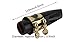 Jiayouy Tenor Sax Saxophone Mouthpiece with One Reed Golden Plated Ligature and Plastic Cap