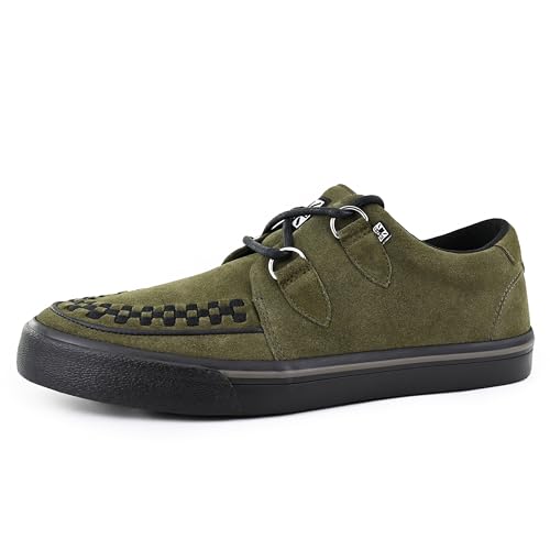 Image of TUK Suede Creeper Sneaker Shoes for Women and Men, D Ring Lace Up Shoes