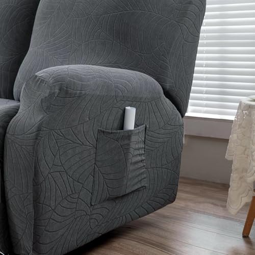 Funda elástica para sillón reclinable grande protector de sofá relax celeste 3