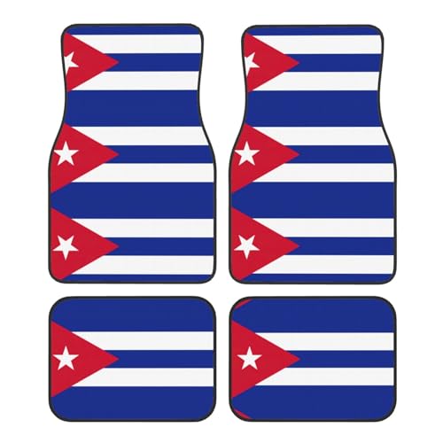Alfombrillas para coche de cuatro piezas lavables con diseño de Cuba