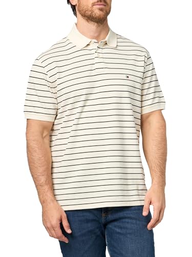 Image of Tommy Hilfiger Men's Short Sleeve Polo Shirts in Classic Fit with Stretch and Organic Pique Cotton