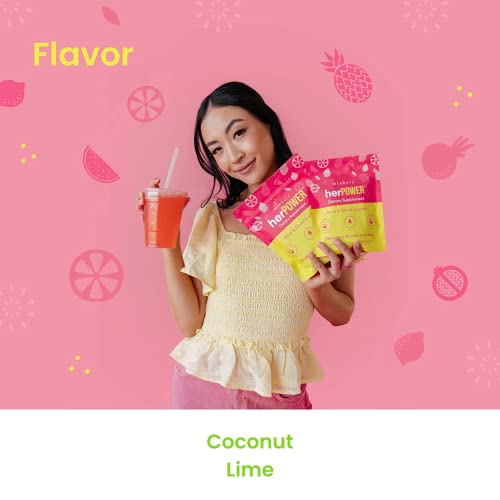 Mixhers Herpower | Energy Drink Powder | Focus Supplement | Caffeine Free | 30 Drink Packets| Pinaberry Babe #TOP5