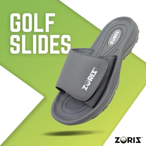 ZORIZ Golf Slides for Men and Women, Sports Slip On Sandals With Removable Spikes, Golf Footwear With Deeper Heel Cup and Higher Sidewalls for Secure Comfort3