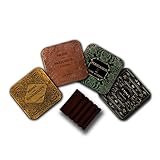 4 Coasters with Most Popular Novels by Jane Austen. Pride and Prejudice, Emma, Sense and Sensibility and Persuasion. 4 Coasters with Wooden Stand. (Book Title)