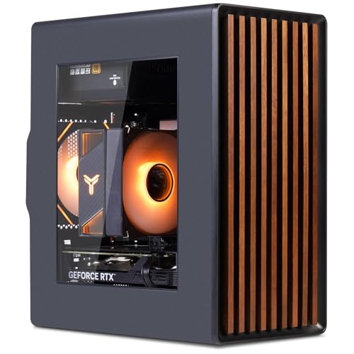 Solid Wood Strip Front Panel - Mesh Side Panel -