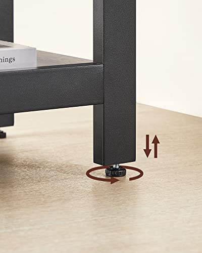 VASAGLE Schreibtisch, L-förmiger Computertisch, 138 x 138 x 76 cm, Eckschreibtisch mit 2 Ablagen, platzsparender Bürotisch, Gaming… – Ansicht 8