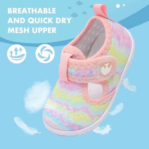 Image of FEETCITY Boys Girls Water Shoes Kids Aqua Socks Quick Dry Barefoot for Beach Swimming Pool