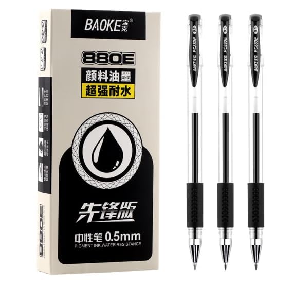 Bolígrafos gel BaoKe 0.5mm, paquete de 24 miniatura 2
