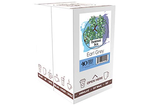 Bonsai Tea Co. Earl Grey Single Serve Tea Pods, Compatible With K Cup Brewers Including 2.0, Sweet And Floral Bergamot Flavor With Full-Bodied Black Tea, 40 Count Single Serving Cups #TOP2