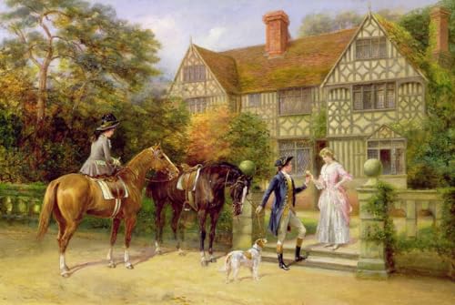 Reproducción en lienzo Las dos rosas de Heywood Hardy, gran formato de 60x90cm