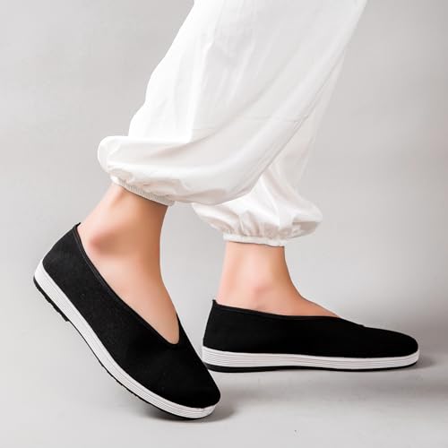 Kung Fu & Tai Chi Shoes - Comfortable, Slip-On, Anti-Skid, Lightweight Men's Traditional Cloth Shoes,Indoor Slippers2