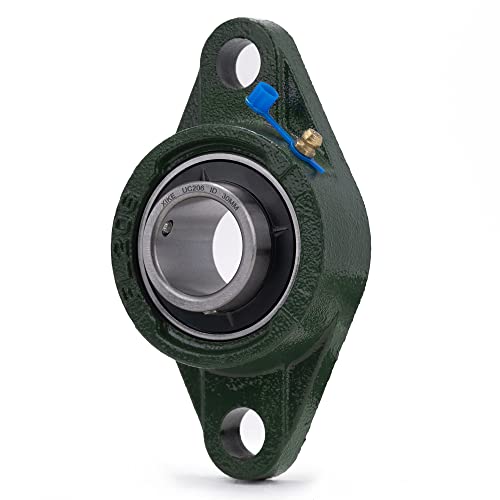Image of XIKE 2 Pcs UCFL206 Bore 30 mm Pillow Block Flange Mounted Ball Bearings. | Solid Cast Iron Base and Self Aligning Chrome Steel Sealed Bearings