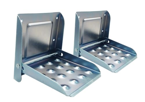 PACK DE 2 UNIDADES ESCALERA ESTRIBO PELDAÑO ACERO CINCADO PARA CAMIÓN, REMOLQUE, SEMIRREMOLQUE, FURGÓN, 4x4, CARAVANAS