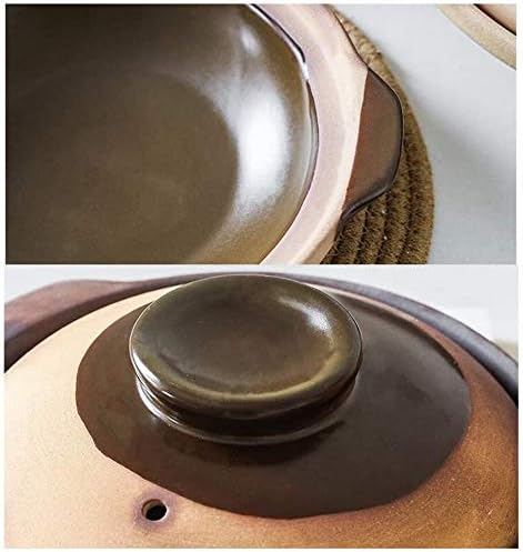土鍋 ご飯鍋 蓋付き ヘルシー調理器具 セラミックキャセロール スープ鍋 煮込み調理器 耐熱 蓄熱 (0.9L,A) 【ユニバーサルポットテイストポット】