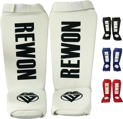 URBANSBEE Paratibia Kick Boxing Muay Thai - Collo del Piede Parastinchi da Uomo per MMA Allenamento Sparring Arti Marziali Boxe Karatè Piedi Protezione Shin Guard