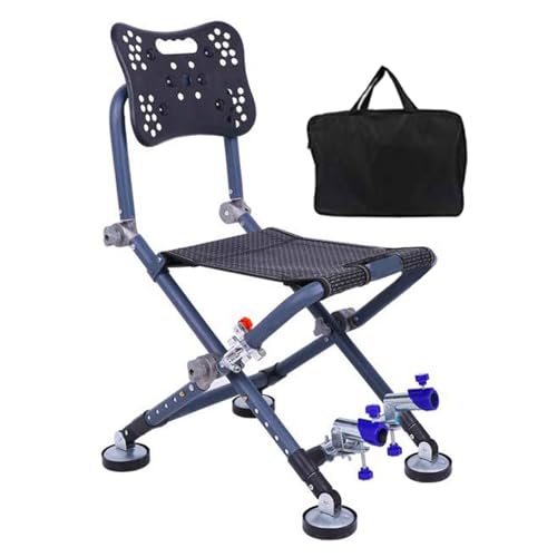 Silla portátil para camping awakentti, plegable con respaldo ajustable, soporte hasta 150 kg