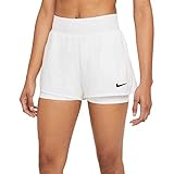 Nike Damen Court Victory Df Shorts, White/Black, M
