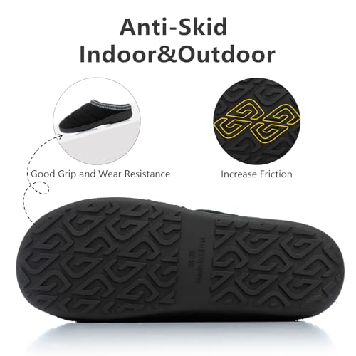 Image of GOEWY Fuzzy Slippers for Women Indoor Outdoor with Memory Foam Cozy Shoes