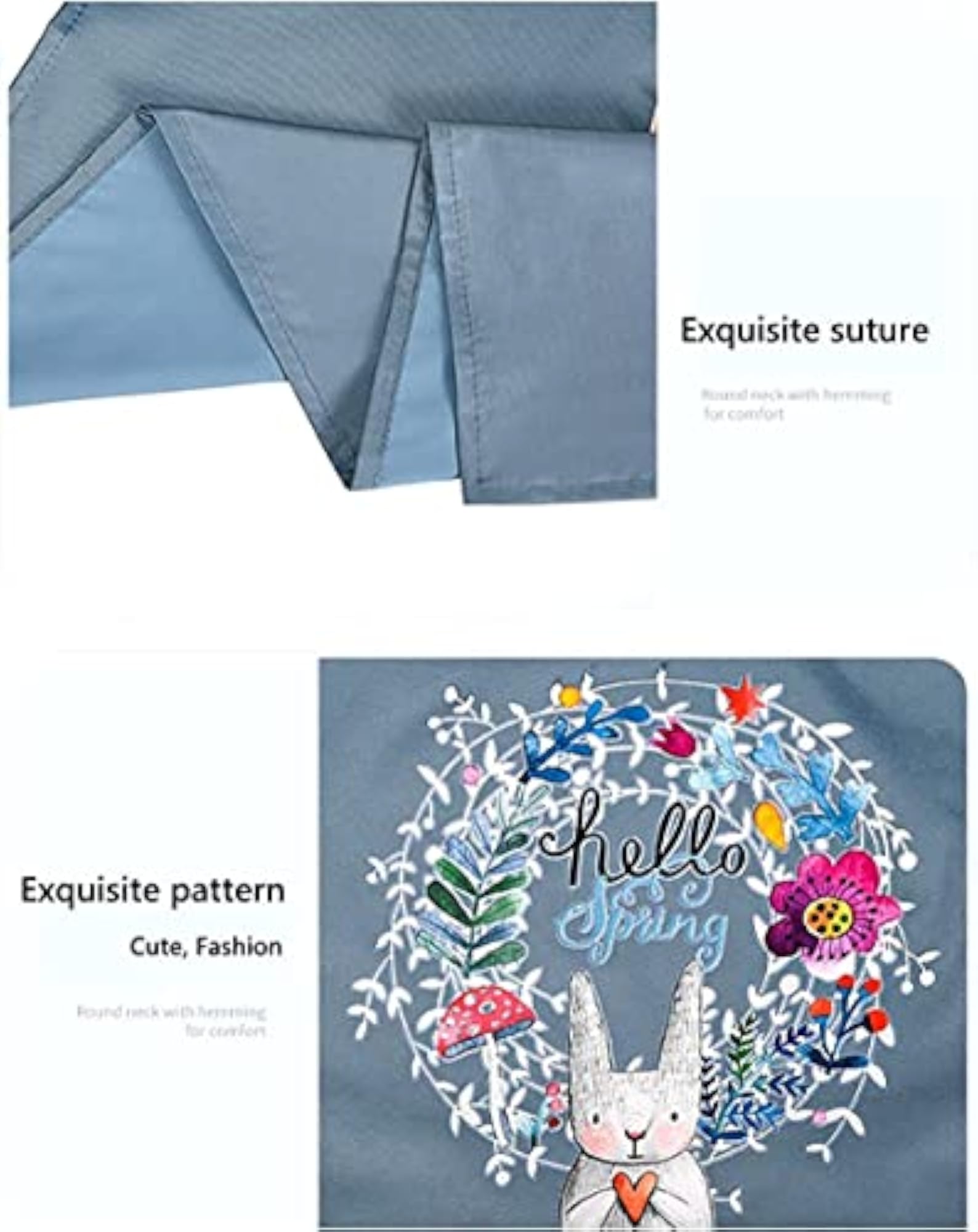 Waterproof Kitchen Apron for Women with Big Front Pocket