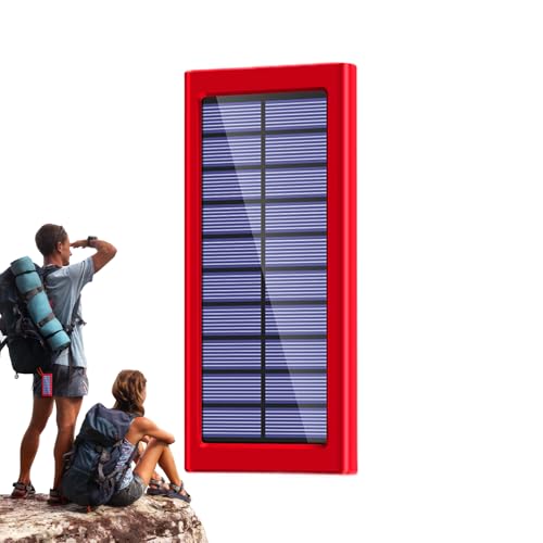 Cargador solar, cargador portátil para teléfono, 14 x 6 x 1 cm, 10000 mAh, paquete de batería externa, suministro compacto ideal para viajes, aventuras al aire libre, uso de supervivencia
