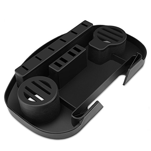 Flexzion Zero Gravity Chair Tray Cup Holders For Folding Chairs Universal Clip On Tray Table Cup Holder Attachment With Phone Slot, Snack Tray For Lawn Chair, Beach Chair, Lounge Recliner (Large) #TOP3