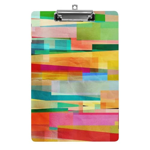Porte-bloc A4 couleur abstraite idéal pour menu de restaurant et classe