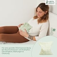 GRÜNSPECHT Kirschkern-Kissen 19 x 19cm, 100% Baumwolle, grün – Ansicht 6