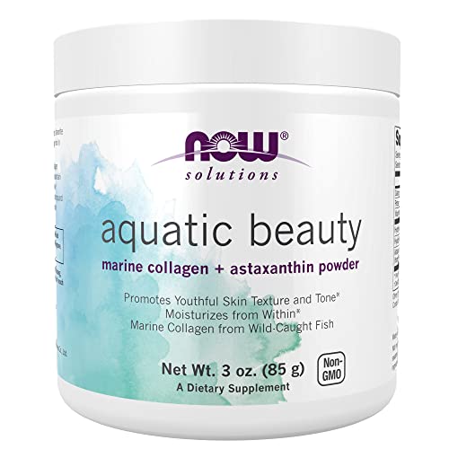Now Solutions, Aquatic Beauty Plus Marine Collagen From Wild-Caught Fish And Astaxanthin Powder, 3-Ounce #TOP16