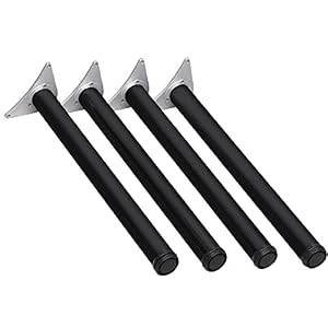 テーブル脚 アイアン ブラック 黒 4本セット アジャスター付 アイアンレッグ 机 テーブル用 スチール 鉄 DIY (高さ85cm) ハイテーブル カウンターテーブル