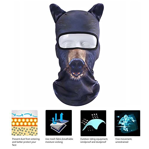 Image of Cat Balaclava,Dog Balaclava,Halloween Hat,Cute Full Face Hood Mask Animal Ski Mask for Hiking Riding Sports Outdoor