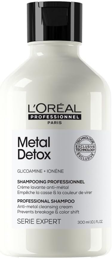 L’Oréal Professionnel Hair Breakage Protective Shampoo For Dyed and Damaged Hair, Purifies and Strengthens Hair Fiber, With Glicoamine, Metal Detox, 300 ml