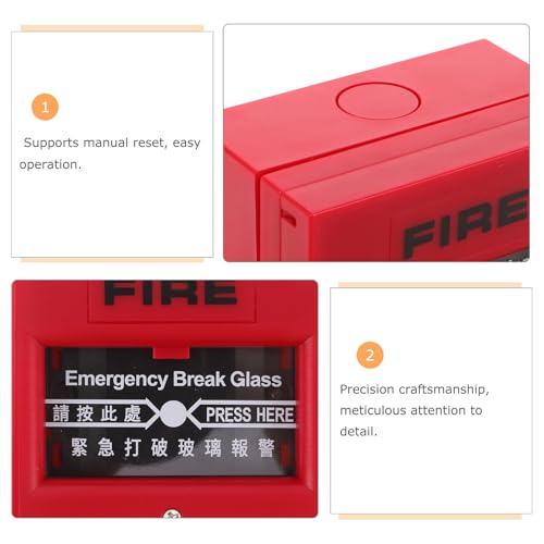 Punto de llamada manual de incendio 809R con interruptor pulsador resistente 5