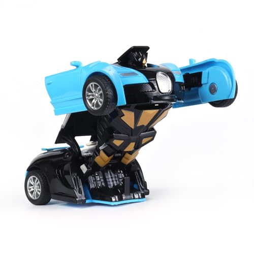 Image of Amazon Brand - Jam & Honey Transforming Action Figure Car | Robot to Car Transforming Toy | Dash to Transform | Ideal for Kids & Collectors | Pack of 2
