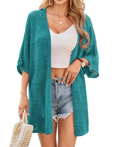 Image of GRACE KARIN Women Lightweight Summer Cardigan Crochet Knit Kimono Sweaters