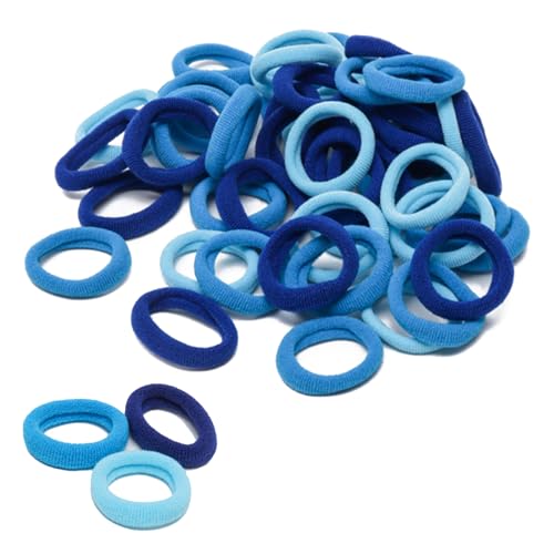 200-Pack Baby Hair Bands for Girls Baby Hair Bobbles Kids Hair Bobble Toddler Hair Bobbles for Girls Kids Seamless Elastic Hair Ties No Damage (Blue)