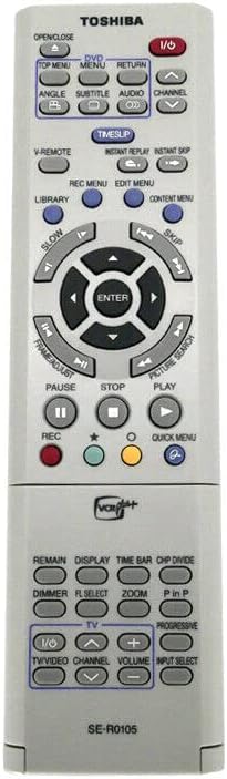 Replacement Remote Control Replace for TV/Audio/Projector for Toshiba DVD Video Recorder SE-R0123 D-KR2SU D-R2SU