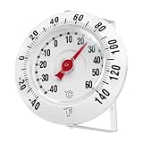 SPOROLWE Outdoor Thermometer for Patio with 360° Swivel Bracket, 5.5' Decorative Wall Mounted Garden...
