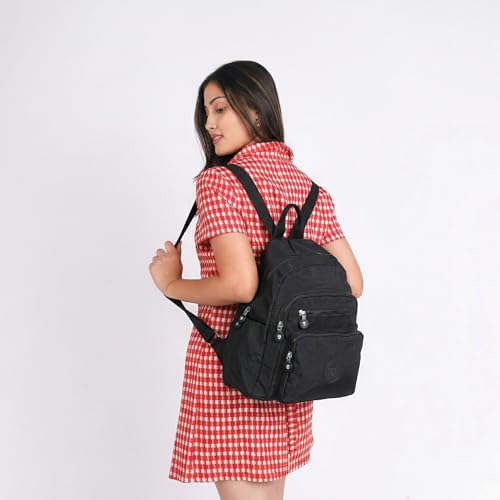 Image of TS WITH TECHSUN Stylish Lightweight Water Resistant Backpack for Women Girls | Anti-Theft Adjustable Shoulder Strap Bag | Multipocket Daypack for Travel, Shopping, Office, Outdoor, Work