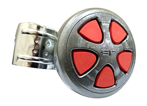 Image of Oshotto Power Handle (SK-014) Car Steering Wheel Knob Compatible with Ford Aspire (Red)